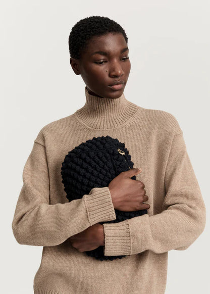 Linn Clutch Bag - Black Navy