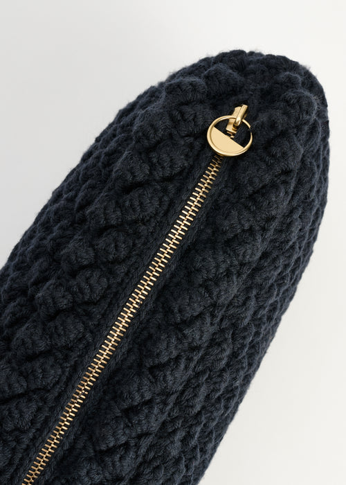 Linn Clutch Bag - Black Navy