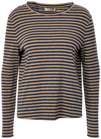 Prisca Long Sleeve - Blue/Sand Stripe