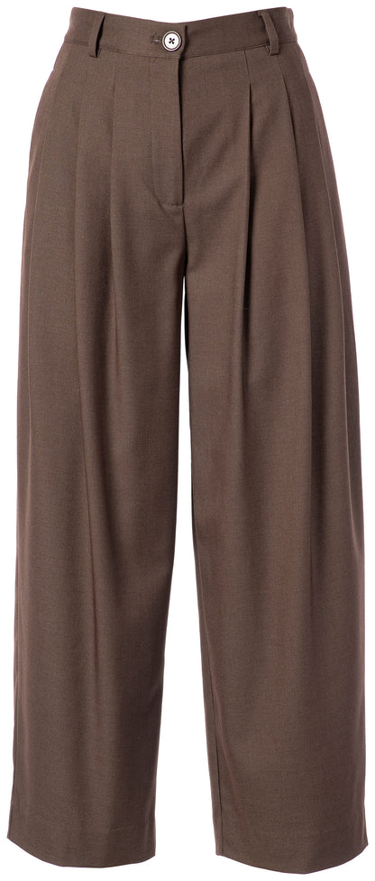 Paula Trousers - Taupe Brown Gabardine