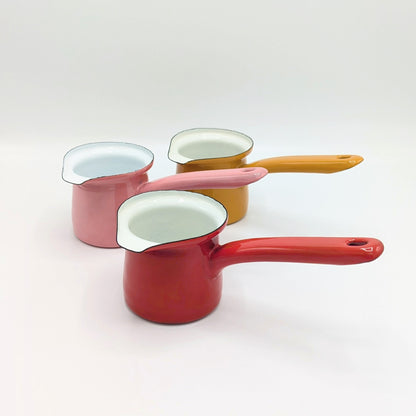 Enamel Milk Pan - Pink