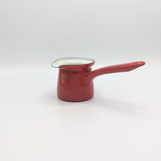 Enamel Milk Pan - Red