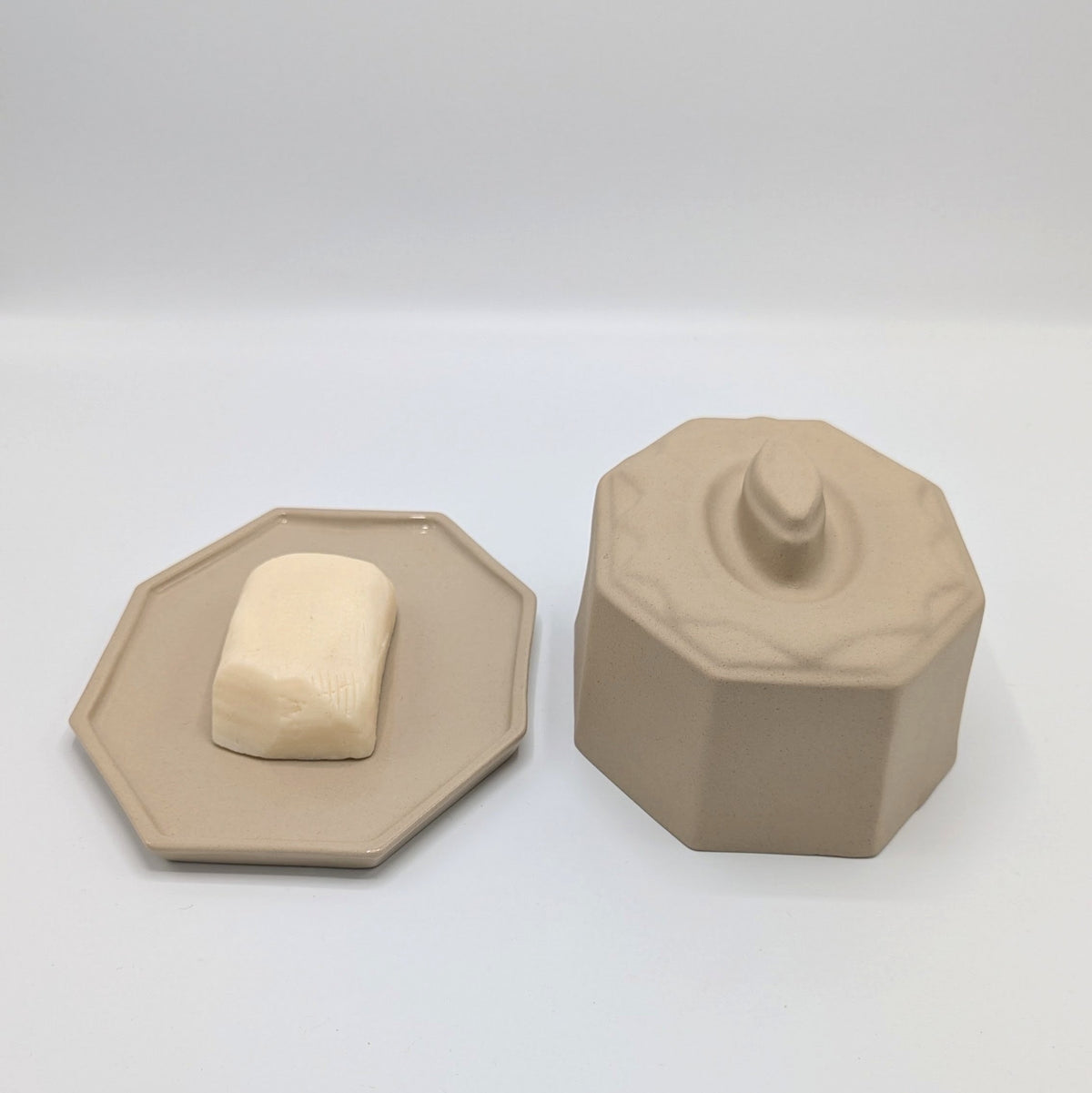 Digoin Butter Dish - Natural