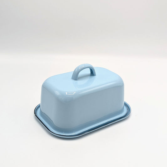 Enamel Butter Dish - Light Blue