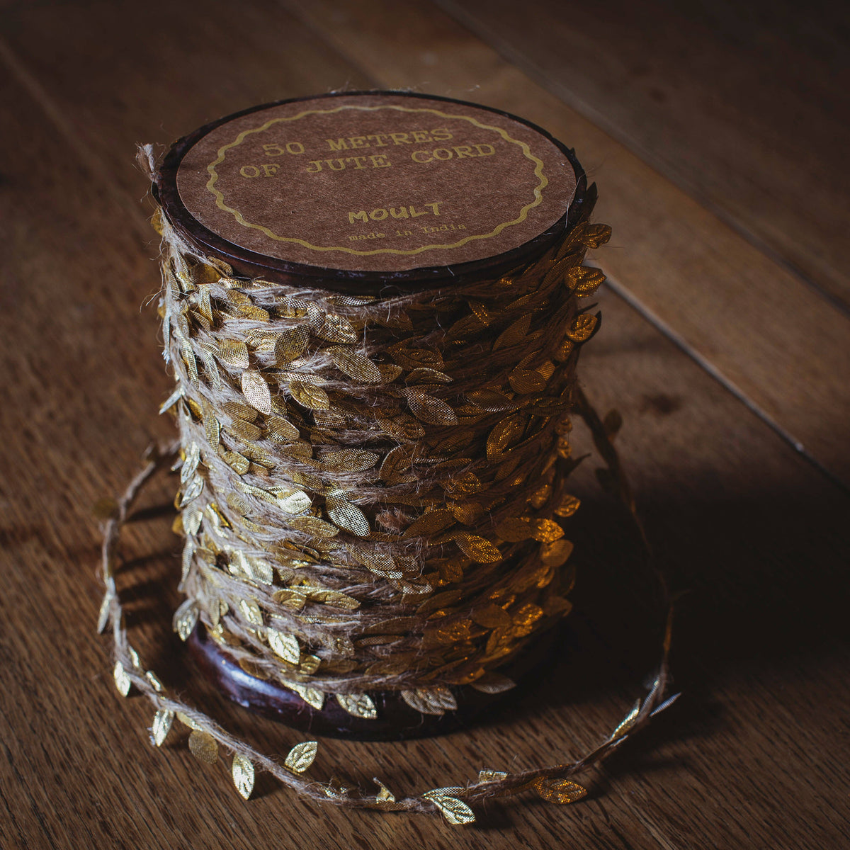Leaf Jute Cord - Gold