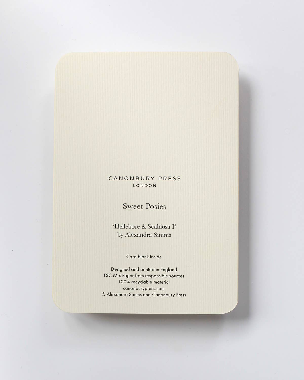 Posy of Hellebore & Scabiosa - Greeting Card