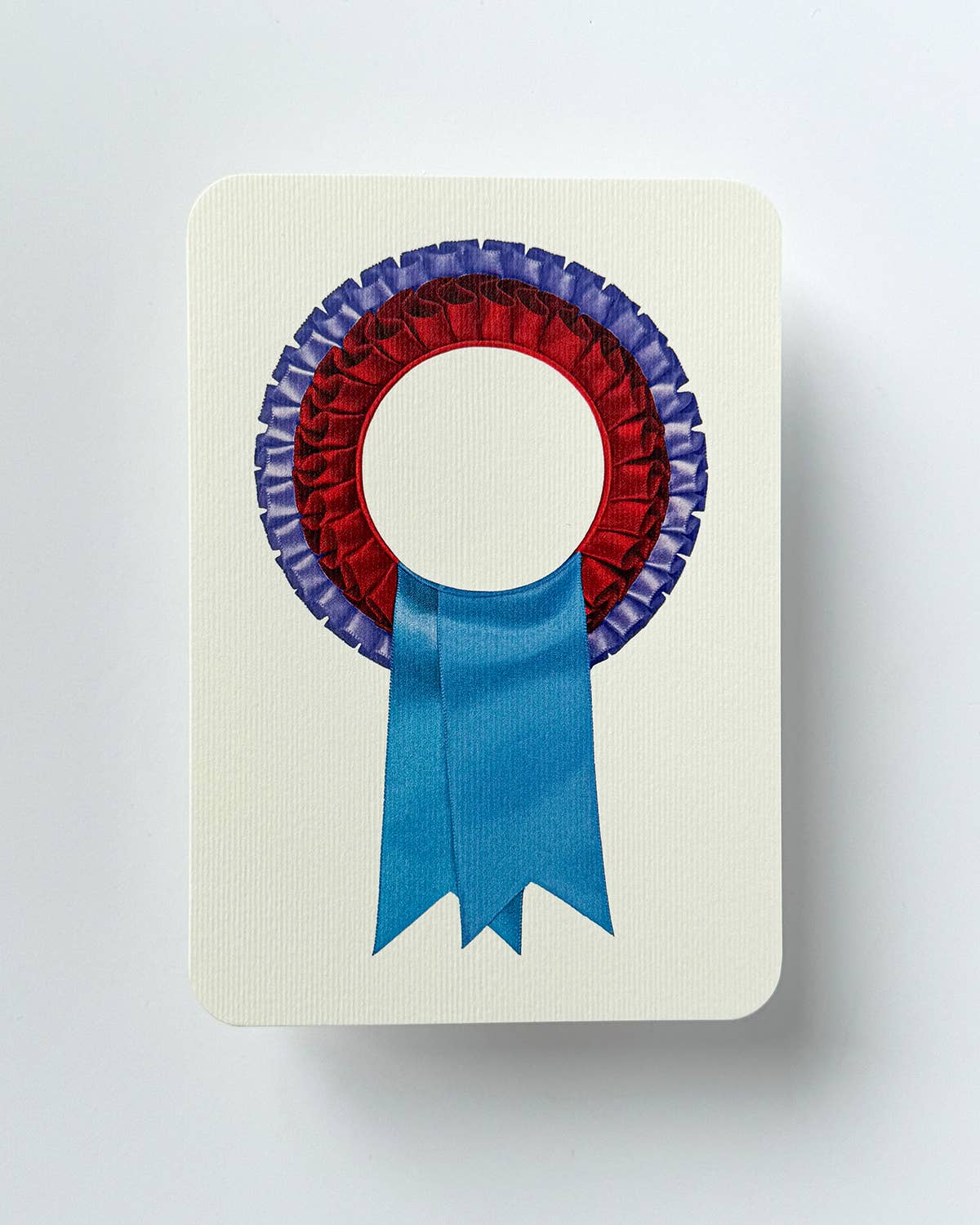 Red & Blue Rosette - Greeting Card