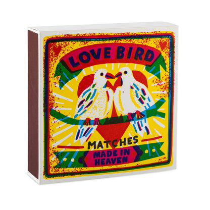 Square Matchbox - Love Birds