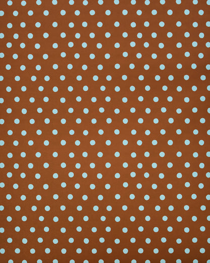 Polka Dot Brown & Blue - Wrapping Paper
