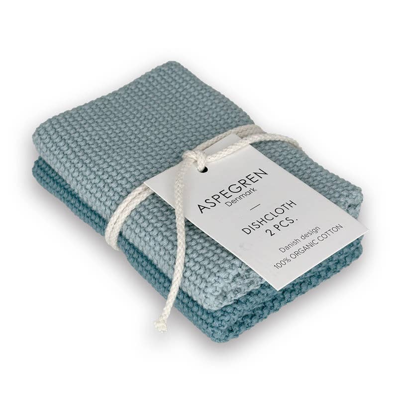 Cotton Dishcloths - Aqua