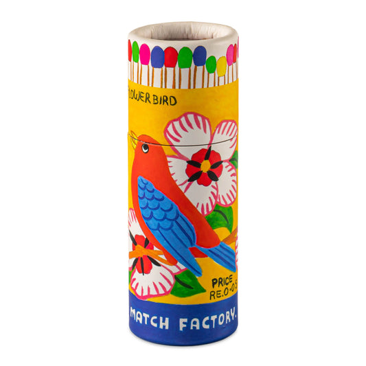 Cylinder Matchbox - Flowerbird