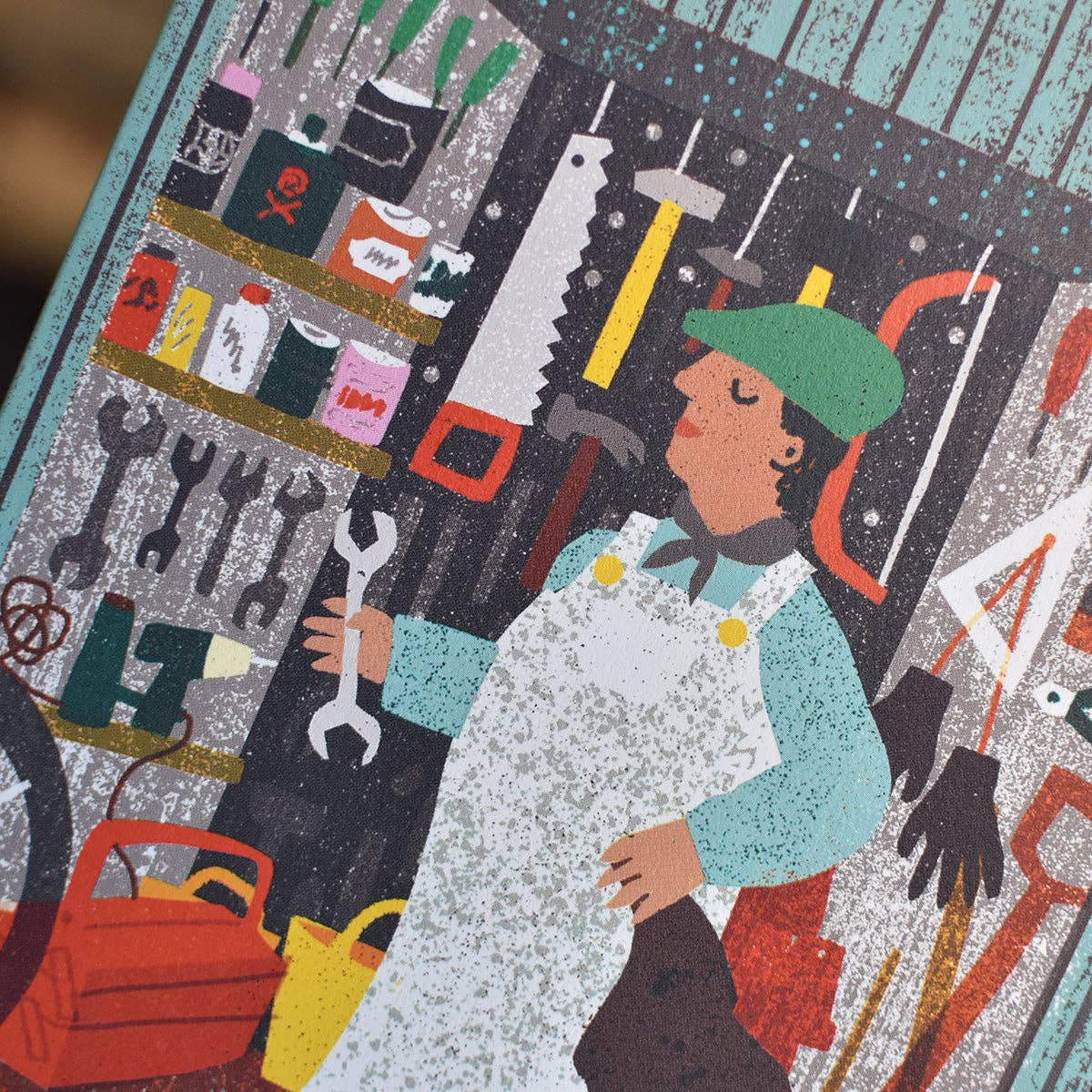 Guy in Shed - Greeting Card