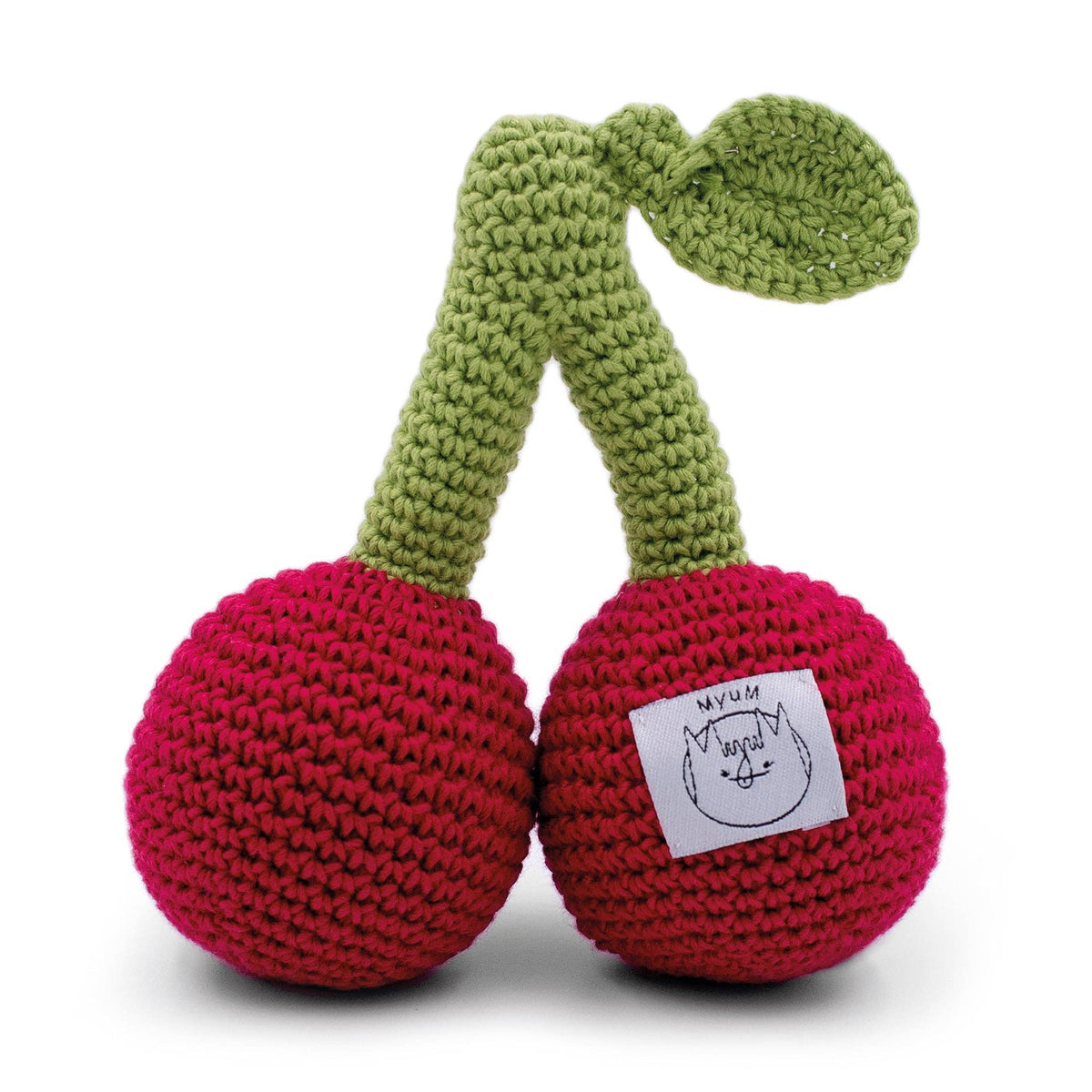 Crochet Rattle - Cherry