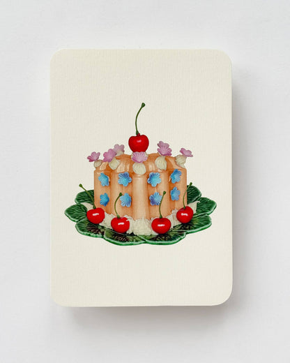 Saffron Cream Blancmange - Greeting Card