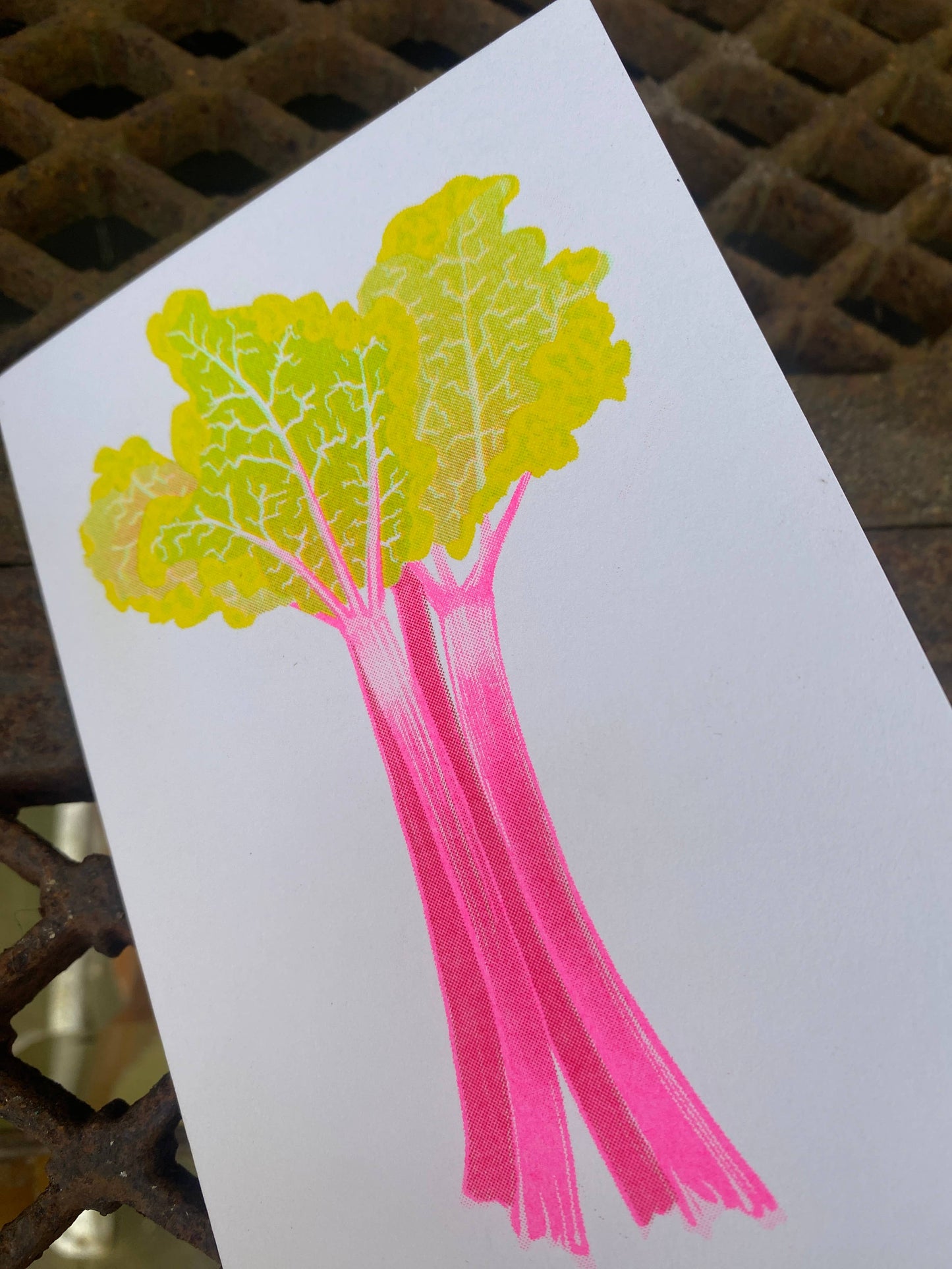 Grow Rhubarb - Greeting Card