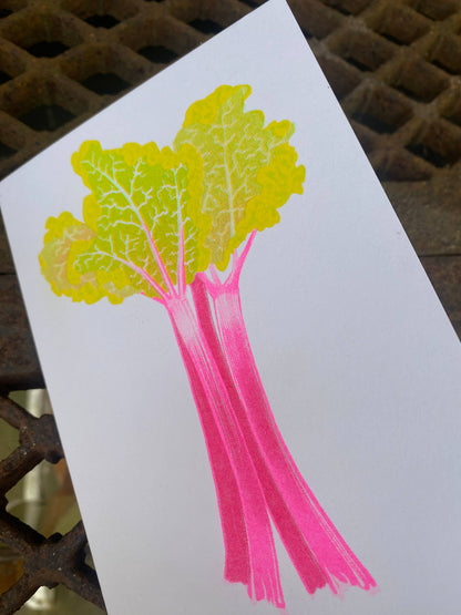 Grow Rhubarb - Greeting Card