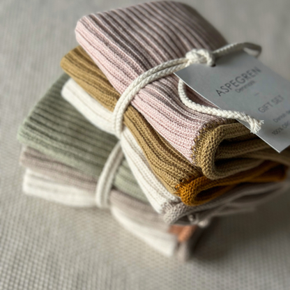 Gift set - 100% Organic cotton - Set of 3 - Grape Fruit