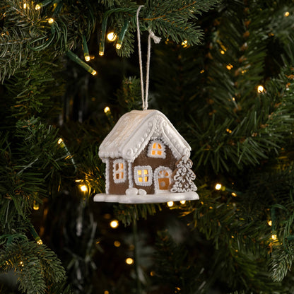 Light Up Gingerbread House Decoration