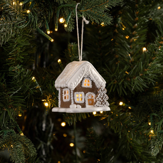 Light Up Gingerbread House Decoration