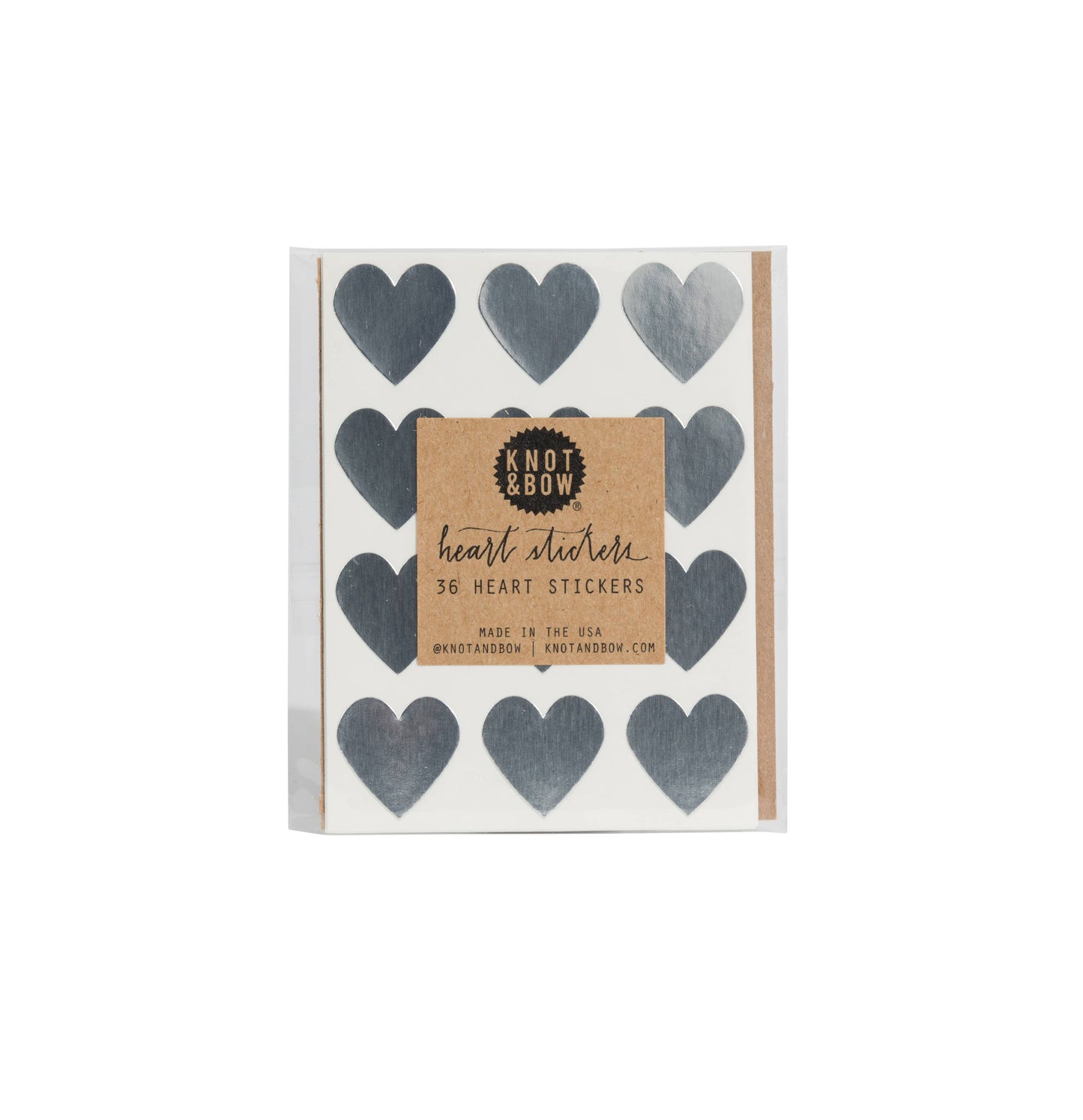 Silver Heart Stickers