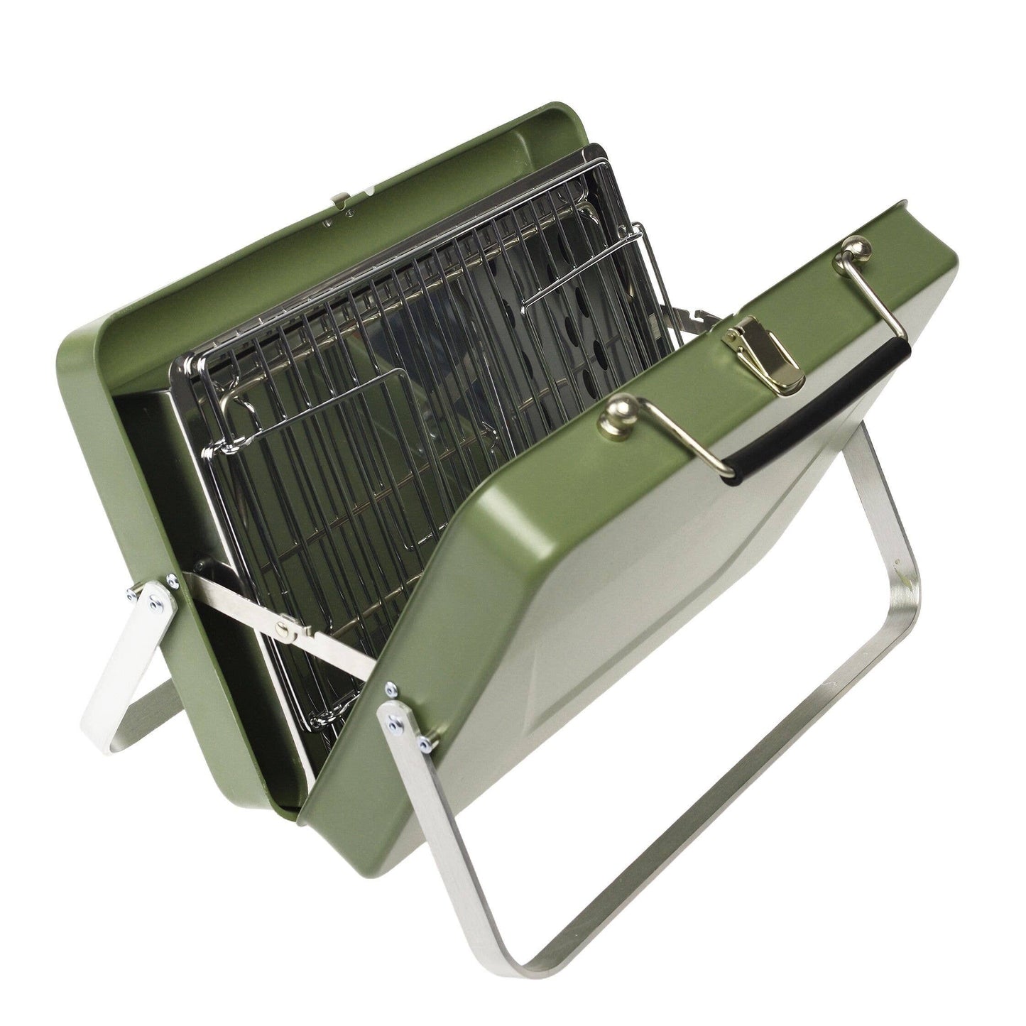 Portable Suitcase Bbq - Khaki Green