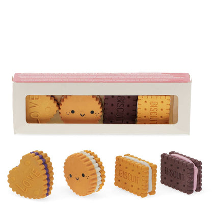 Erasers Set of 4 - Biscuits