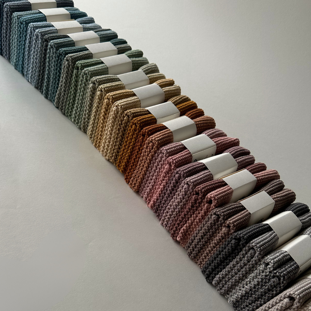 Dishcloths - Organic Cotton - Set of 2 - Knitted - Gray