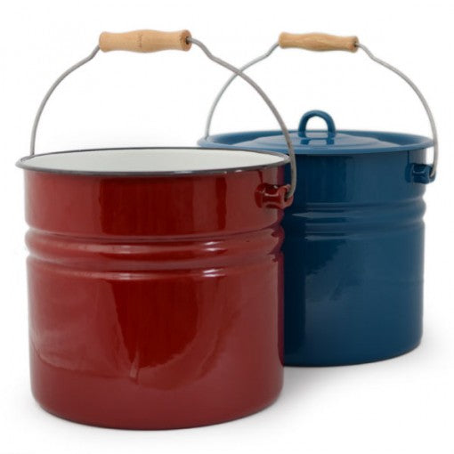 Enamel Bucket - Dark Red