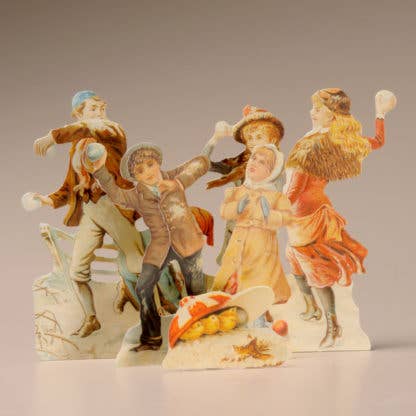 Snowball Fight - 3D Greetings Card