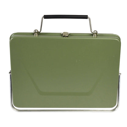 Portable Suitcase Bbq - Khaki Green