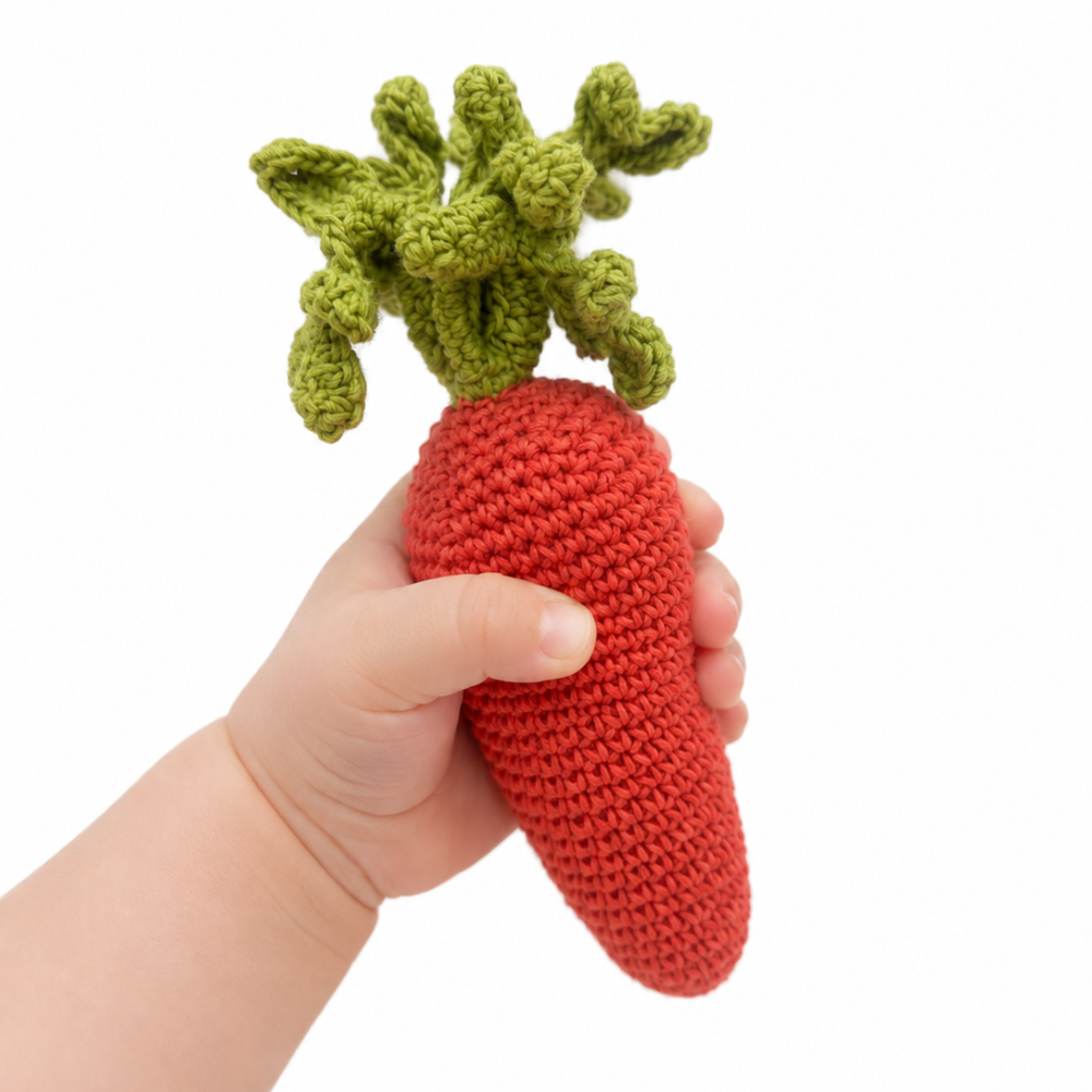 Crochet Rattle - Carrot