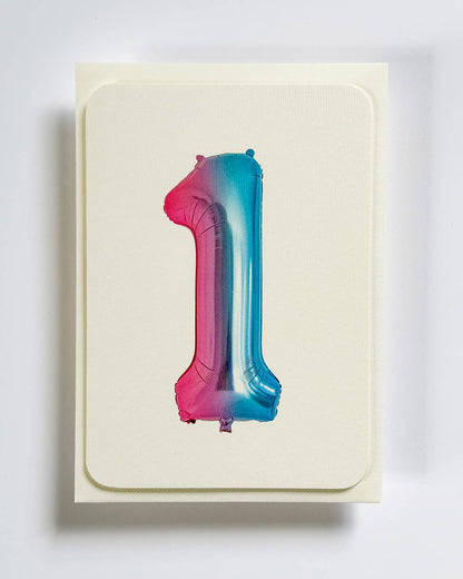 Birthday Balloon No. 1 - Greeting Card