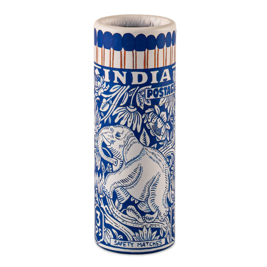 Cylinder Matchbox - Elephant Stamp
