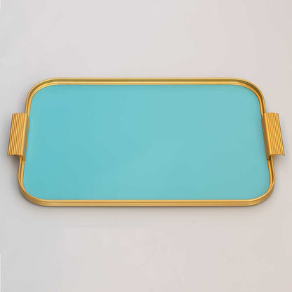 KAYMET Tray L Turquoise/Gold