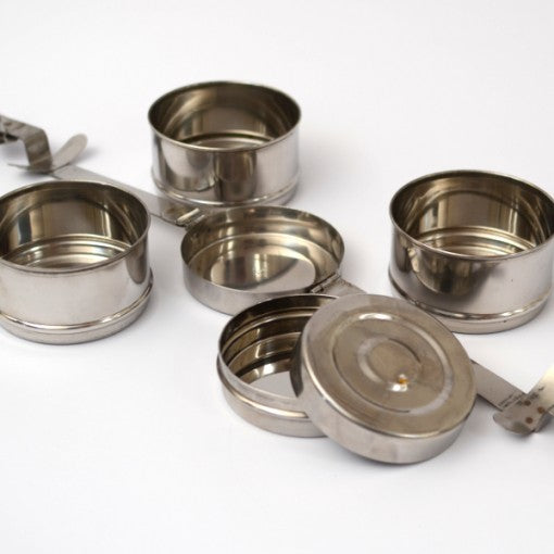 Stainless Steel Round Lunchbox - Four Tier