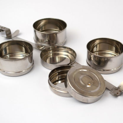 Stainless Steel Round Lunchbox - Four Tier