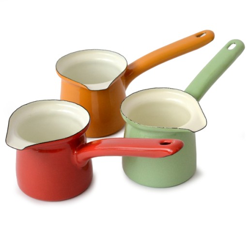 Enamel Milk Pan - Red